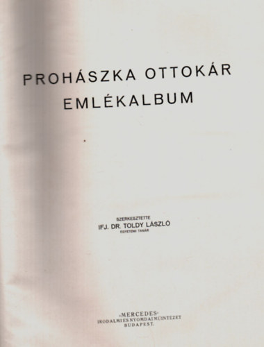 Prohszka Ottokr Emlkalbum.