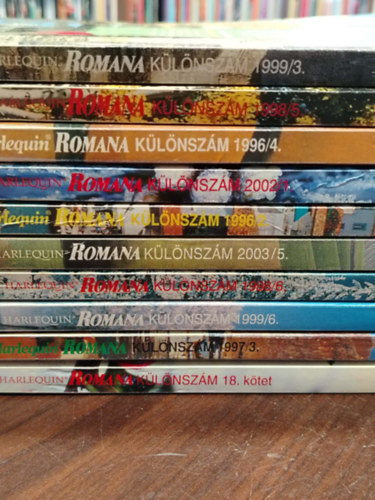 K�NYVCSOMAG, 10 DB. ROMANA K�L�NSZ�M 1999/3, 1998/5, 1996/4, 2002/1, 1996/2, 2003/5, 1998/6, 1999/6, 1997/3, 18. k�tet