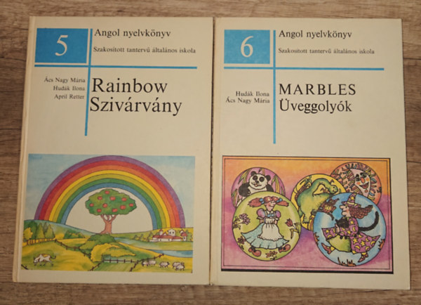 2 angol tanknyv szakostott tanterv iskolk szmra: Rainbow (Szivrvny), Marbles (veggolyk)
