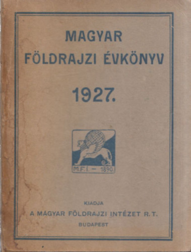 Magyar fldrajzi vknyv 1927
