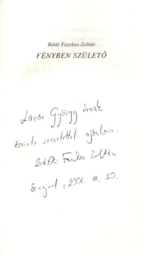Fnyben szlet- vers- dediklt