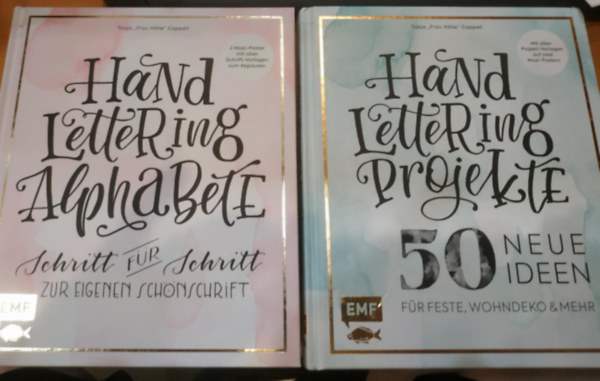 2 db Hand Lettering Alphabete + Hand Lettering Projekte 50 neue ideen