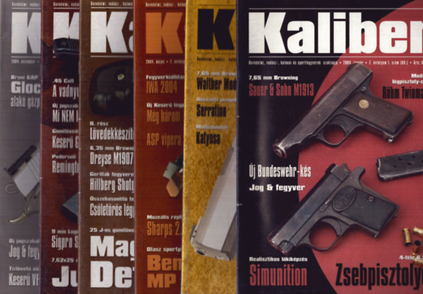 Kaliber 2004/1., 3., 5., 9., 10. 11. szmok (6 db)