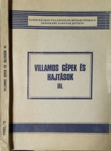Villamos gpek s hajtsok III.