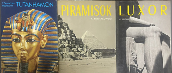 3db Egyiptommal kapcsolatos k�nyv : Desroches: Tutanhamon - Michalowski: Piramisok - Michalowski: Luxor