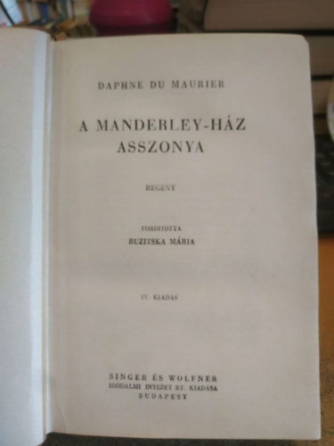 A Manderley-h�z asszonya