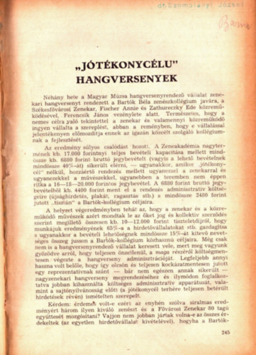 Zenei Szemle 1948. 245-468 oldalai