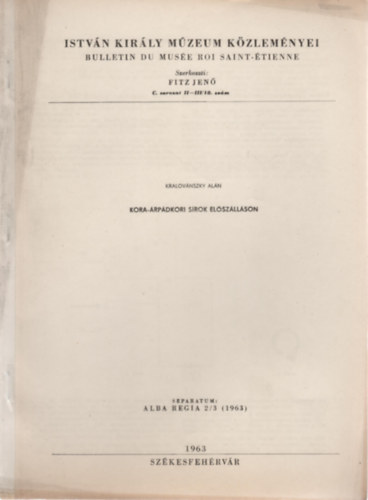 Kora-�rp�dkori s�rok El�sz�ll�son