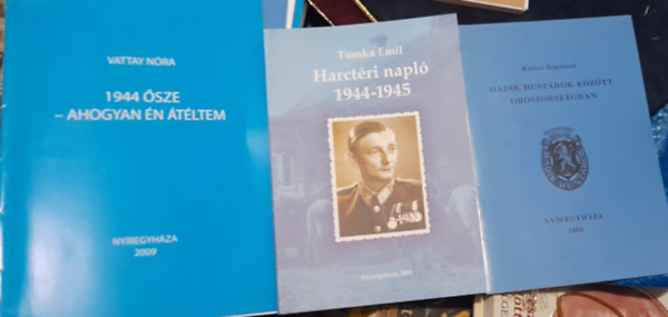 4 db knyv: Vattay Nra: 1944 sze, Emlkezetl (A mlenkij robotra elhurcolt beregiek, szabolcsiak s szatmriak nvsora, Patak Gbor: Gulcs trtnete, Karacs Zsigmond: Hadik huszrok kztt Oroszorszgban)