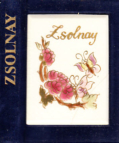 Zsolnay (angol nyelv)- miniknyv (festett porcelnplakettel)
