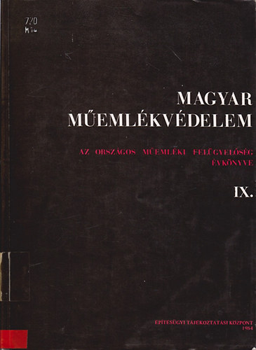 Horler Mikls szerk. - Magyar memlkvdelem IX.
