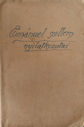 Em�nuel szellem nyilatkozatai