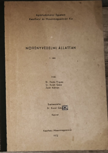 N�v�nyv�delmi �llattan - I. r�sz-K�zirat