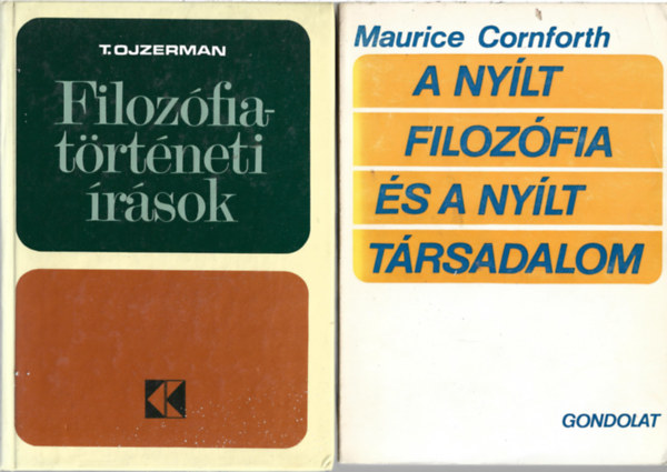 2 db knyv, Ojzerman: Filozfiatrtneti rsok, Maurice Cornforth: A nylt filozfia s a nylt trsadalom