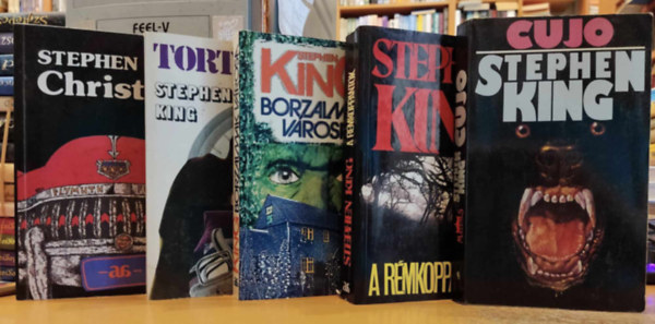 5 db Stephen King: A rmkoppantk + Borzalmak vrosa + Christine + Cujo + Tortra