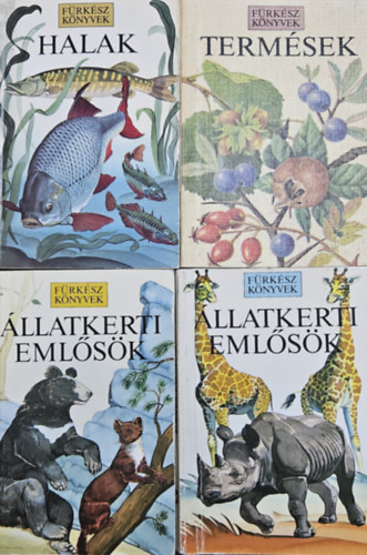 4 db knyv a Frksz knyvek sorozatbl: Halak + llatkerti emlsk 1-2. + Termsek (3 m 4 ktetben)