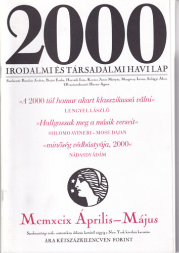2000 Irodalmi s Trsadalmi Havi Lap - 1999. prilis-Mjus
