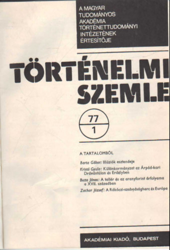 Trtnelmi szemle 1977 ( Teljes vfolyam 1-4 szm, egybektve )