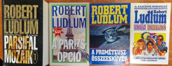 4db Robert Ludlum regny:A Promteusz-sszeeskvs+ A Prizs-opci+ Indin kommand+Parsifal mozaik 1-2