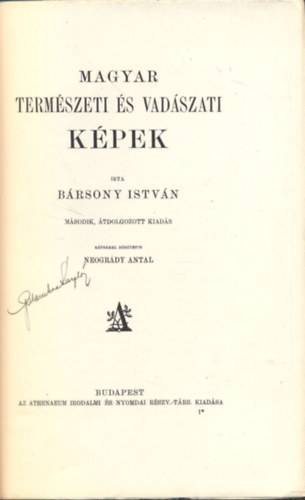 Brsony Istvn - Magyar termszeti s vadszati kpek (2. tdolgozott kiads)