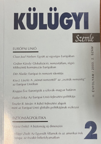 K�l�gyi szemle II. �vfolyam. 2003. / 2. sz�m