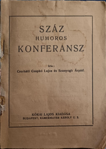 Szz humoros konferansz - Uj trfs konferansz