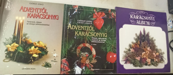 3 db karcsonyi album: Adventtl karcsonyig-tletek,dekorcik, receptek az nnepi elkszletekhez 1-2 ktet +Karcsonyi album