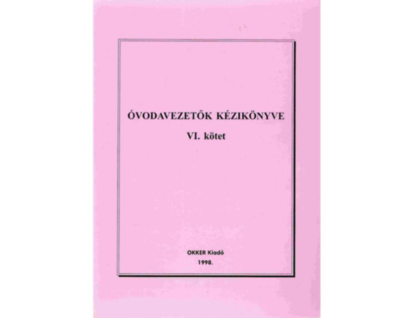 �vodavezet�k k�zik�nyve VI.