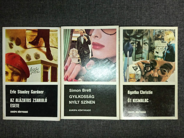 Az al�zatos zsarol� esete + Gyilkoss�g ny�lt sz�nen + �t kismalac (3db Fekete K�nyvek krimi)