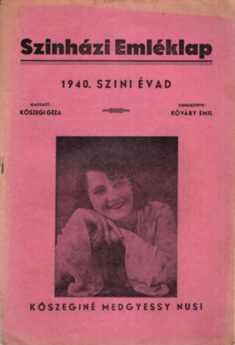 Szinh�zi Eml�klap 1940. szini �vad