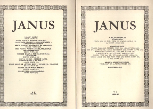 Janus I-III. ktet 1988 tl V.1.+ V.2. + V.3.