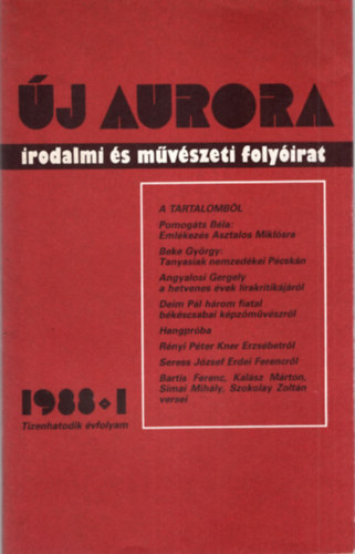 �j Aurora - Irodalmi �s m�v�szeti foly�irat 1988/1