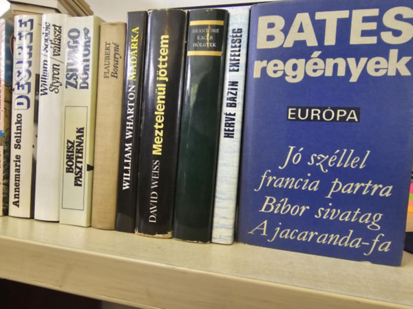 10db vilgirodalmi ktet, KNYVMENT AJNLAT: Bates regnyek+ Exfelesg+ Kacr hlgyek+ Meztelenl jttem+ Madrka+ Bovaryn+ Zsivago doktor+ Sophie vlaszt+ Dsire+ A hattycmeres kastly