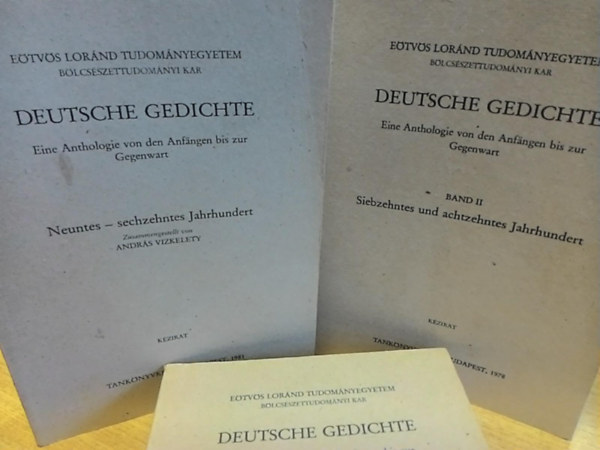 Deutsche Gedichte I-III.