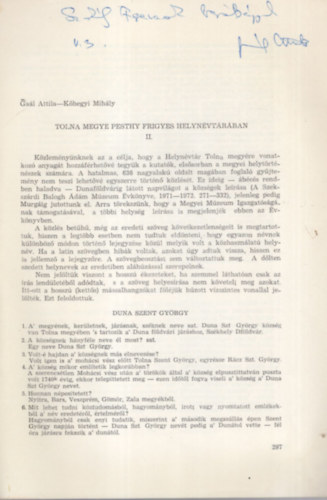 Tolna megye Pesthy Frigyes Helynvtrban II. - Dediklt - Klnlenyomat
