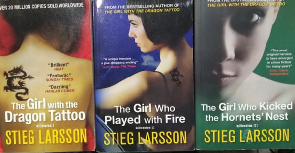 Stieg Larsson - Millennium Trilogy  - The Girl with the Dragon Tattoo - The Girl Who Played with Fire - The Girl Who Kicked the Hornets' Nest