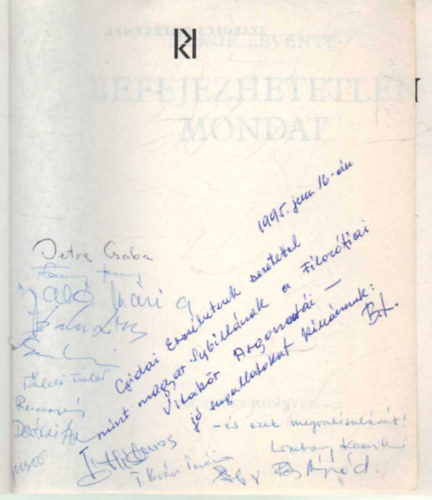 Befejezhetetlen mondat- Versek