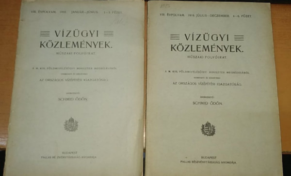 Vzgyi kzlemnyek VIII. vfolyam 1918. (jan-jn, jl-dec.)(2 kiadvny)