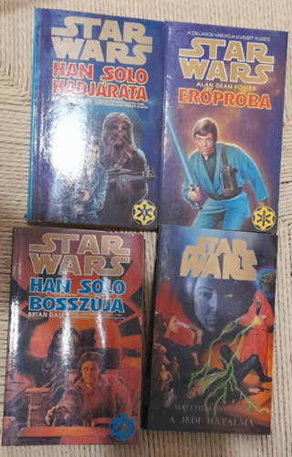 4 db StarWars ktet: Han Solo hadjrata+Han Solo bosszja+Erprba+A jedi hatalma