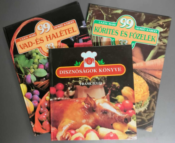 Gasztronmiai knyvcsomag 3m - Disznsgok knyve + 99 vad- s haltel + 99 krts s fzelk