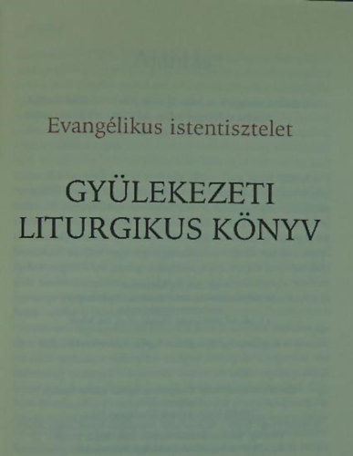 Gylekezeti liturgikus knyv - PRBAKIADS!