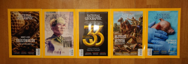 5 lapszáma National Geographic 2025-ös évfolyamából: 2025. február, 2025. március, 2025. április, 2025. május, 2025. június