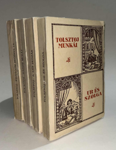 Lev Tolsztoj - Tolsztoj munki 4 ktet: 1. Ur s szolga 2. A kt huszr 3. Hadzsi Murt s egyb elbeszlsek 4. Ifjsgom regnye I-II.
