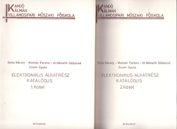 Elektronikus alkatrsz katalgus 1-2. ktet