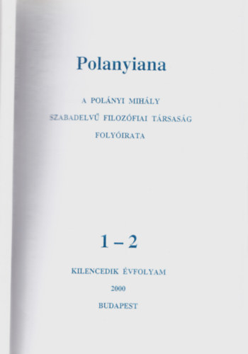 Polanyiana 1-2. kilencedik vfolyam