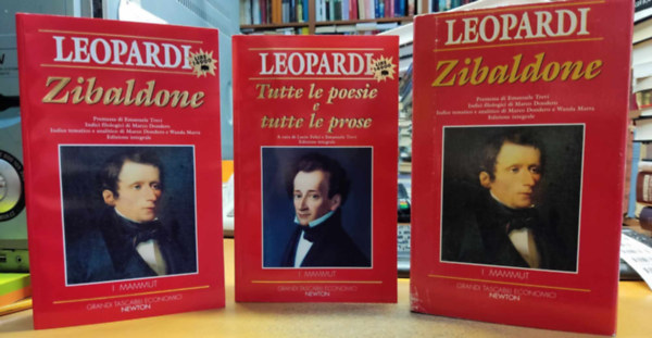 2 k�tet Leopardi: Tutte le poesis e tutte le prose + Zibaldone