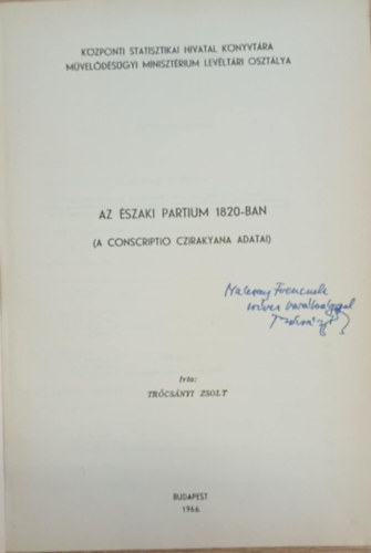Az szaki partium 1820-ban (dediklt)