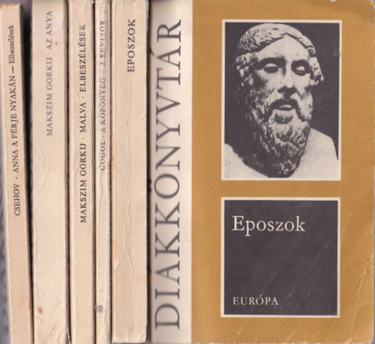 Gorkij, Gogol Csehov - 5 db Dikknyvtr: Anna a frje nyakn, Az anya, Malva elbeszlsek, A kpnyeg, a revizor, Eposzok