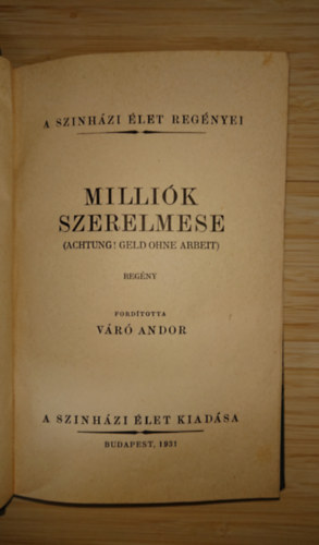 Hans Possendorf Váró Andor (ford.) - Milliók szerelmese