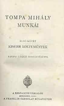Tompa Mih�ly munk�i I-III.